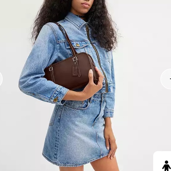 Coach Swing Zip Bag in colour silver/maple NWT - Picture 14 of 15